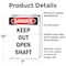 Signmission Keep Out Open Shaft Danger Sign, Vinyl Decal, 7in W x 10in L, 2PK OS-2PACK-DS-D-710-V-2481 - alternate 4